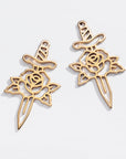 Rose Dagger Earrings