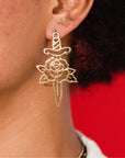 Rose Dagger Earrings