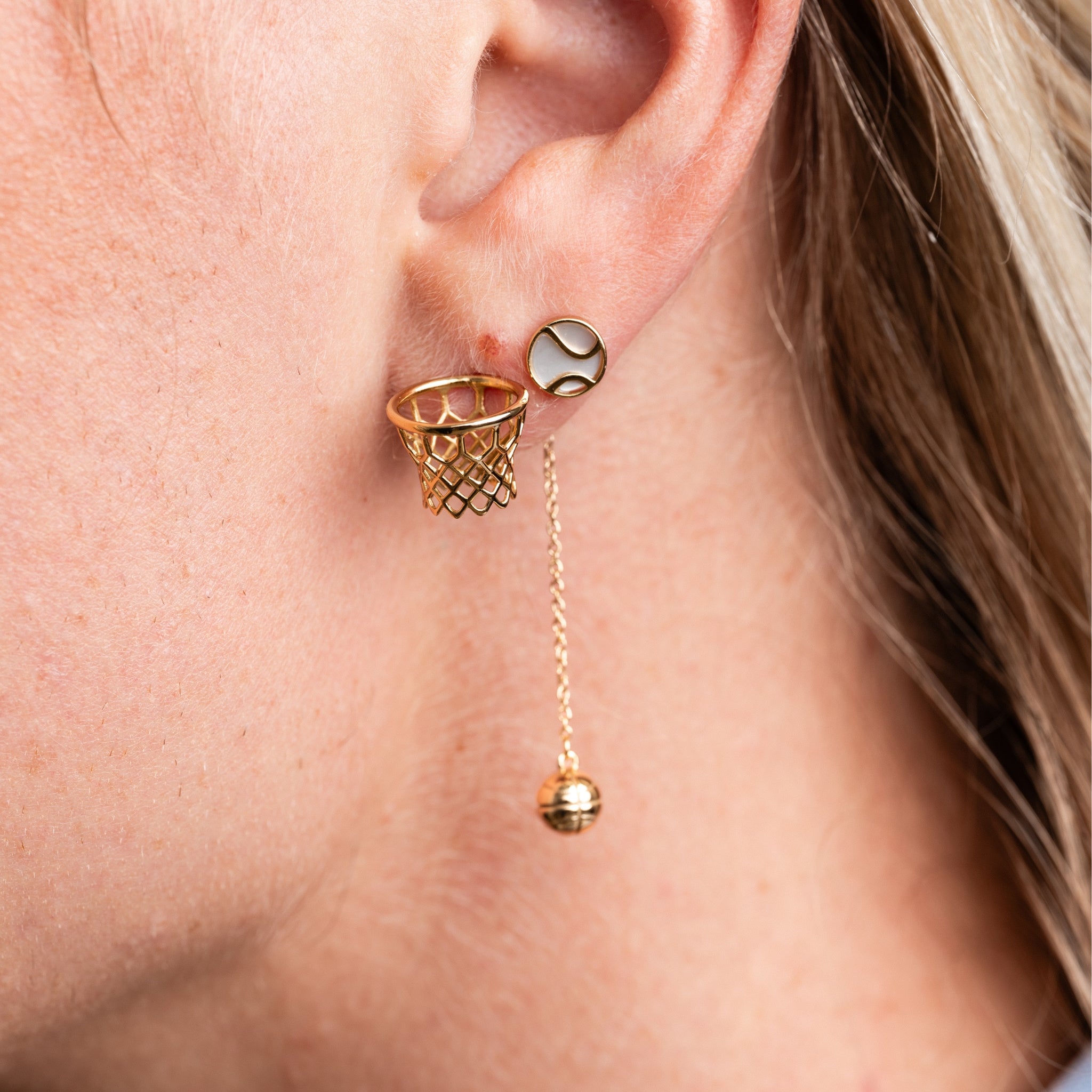 Slam Dunk Earrings | Statement Basketball Drop Earrings | Larissa