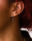 Spike Drop Huggie Hoops