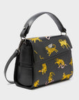 Tiger Print Leather Crossbody