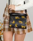 Tiger Print Leather Crossbody