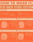 Snake Flat Back Studs