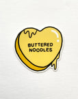 Buttered Noodles Heart Sticker