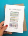 Freak In The Sheets Card
