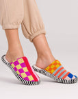 Pattern Patch Slide Slippers