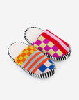 Pattern Patch Slide Slippers