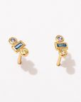 Stacked Gemstone Studs