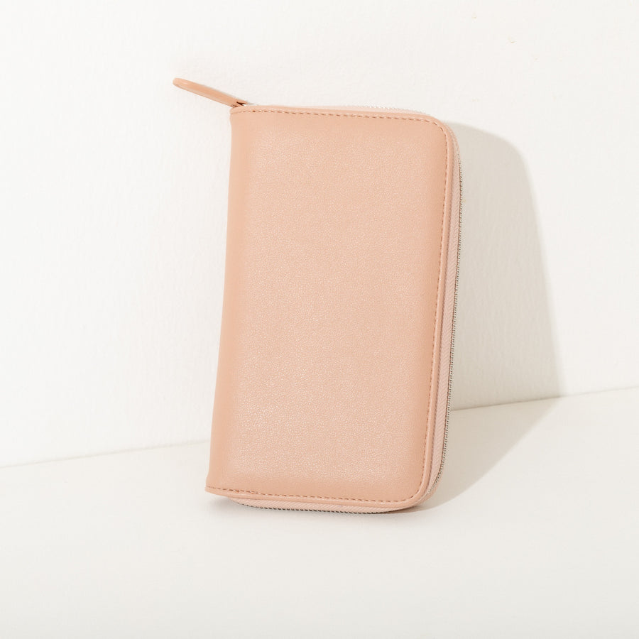Travel Jewelry Wallet in Blush