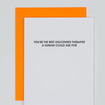 Unlicensed Therapist Friendship Card by Chez Gagné