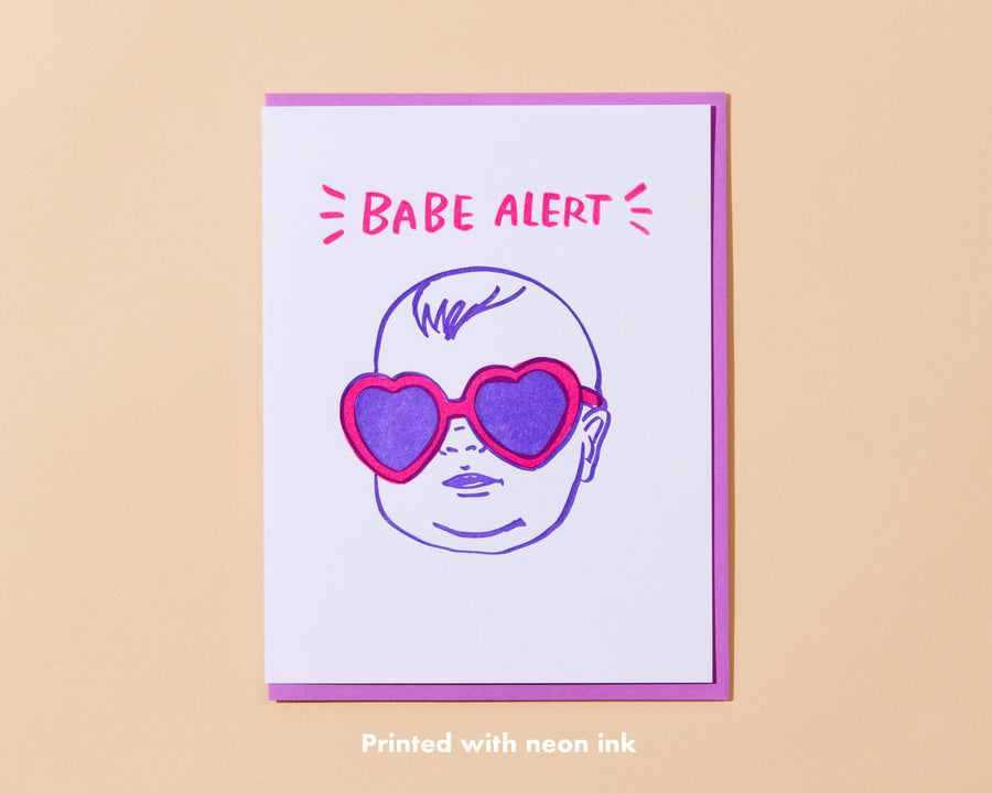 Babe Alert Baby Card by And Here We Are