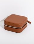 Small Travel Jewelry Case in Brown