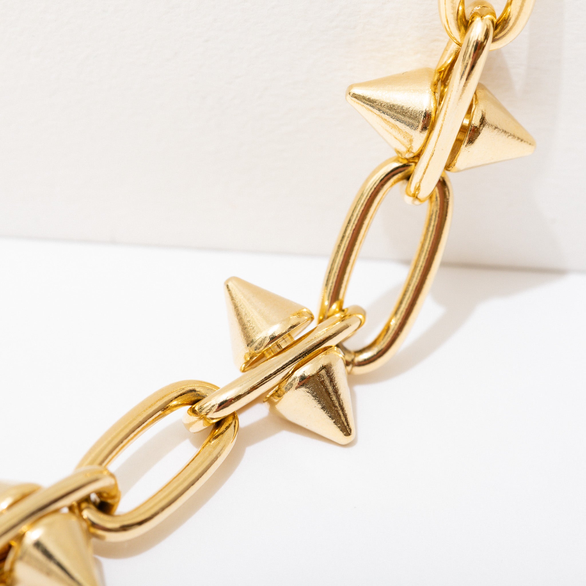 Toom Bracelet, 14k Gold Plated Spike Barbed Wire Chain