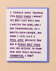 Belated Rambling Thank You Card