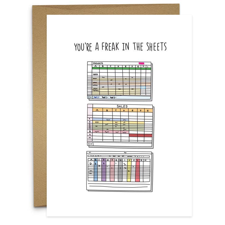 Freak In The Sheets Card