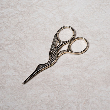 Gold-Tone Crane Bud Trimming Scissors by Rogue Paq