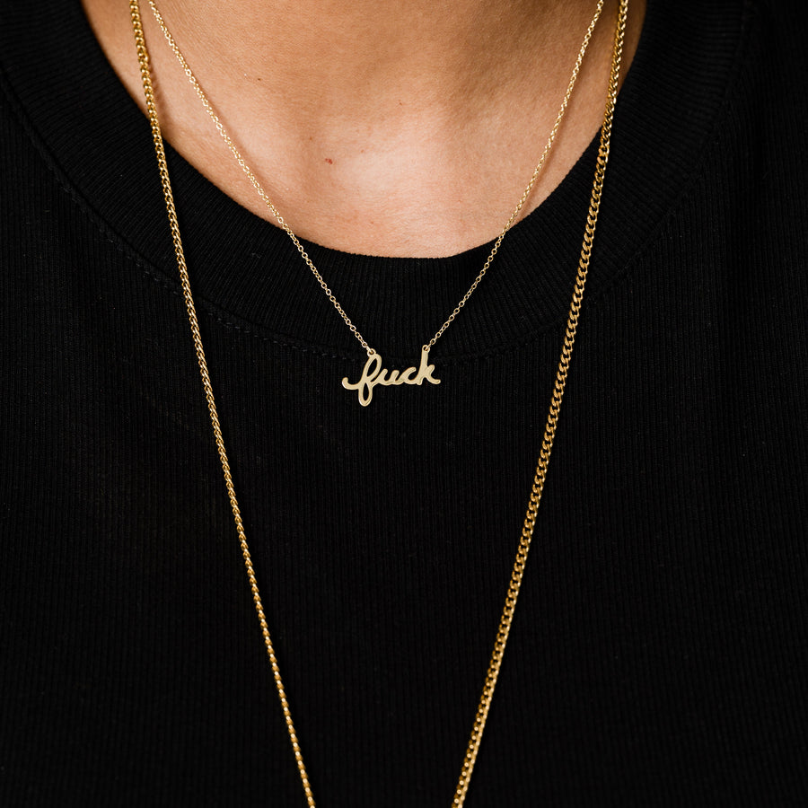 Fuck Script Necklace