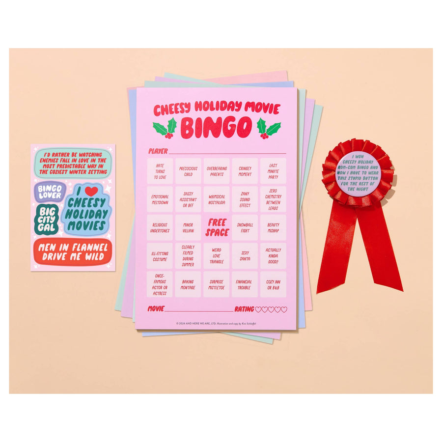 Cheesy Holiday Movie Bingo