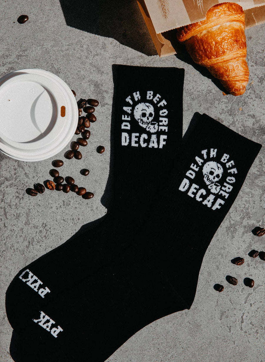 Death Before Decaf Coffee Socks