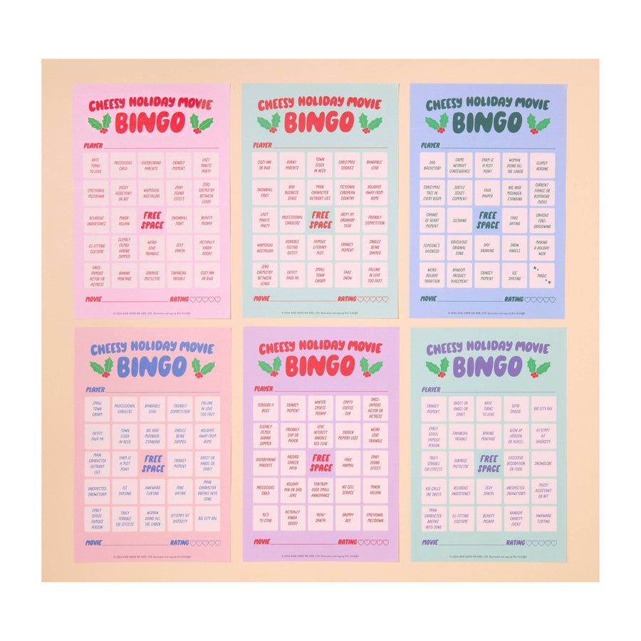 Cheesy Holiday Movie Bingo