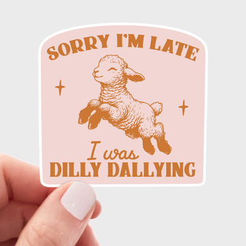 Dilly Dallying Lamb Sticker