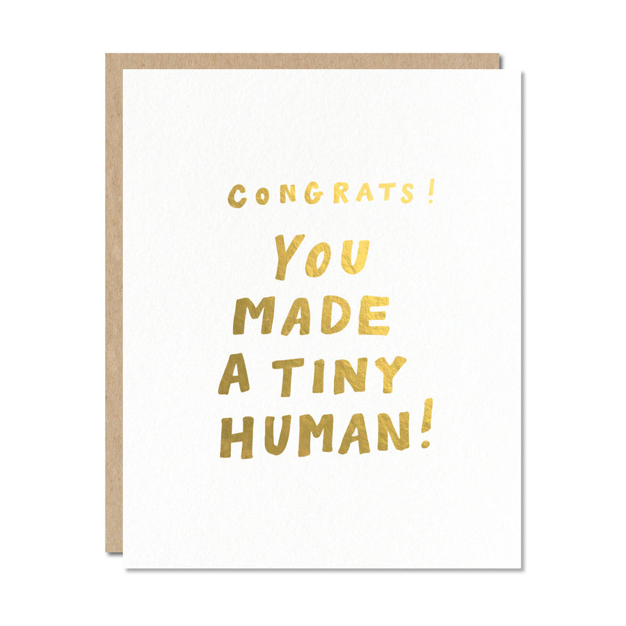 Tiny Human New Baby Card