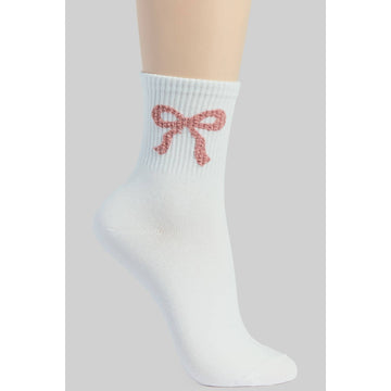 Bow Print Ankle Socks