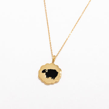 Black Sheep Coin Pendant Necklace