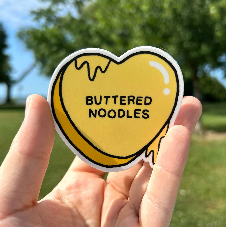 Buttered Noodles Heart Sticker