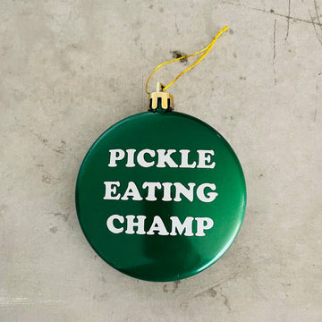 Pickle Eating Champ Ornament