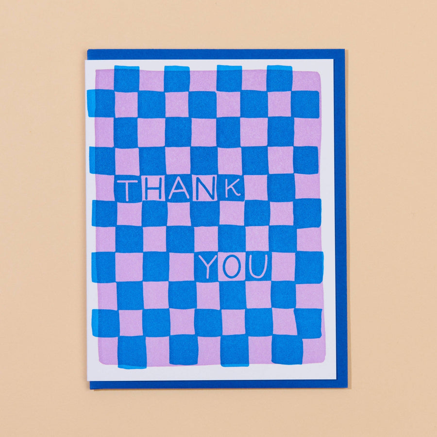 Checkerboard Thank You Card