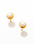 Pearl Bezel Studs