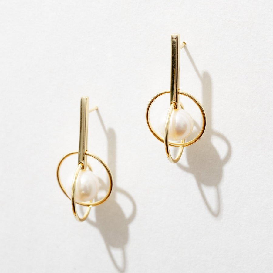 Pearl Geo Drop Earrings