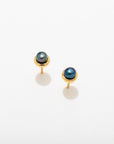 Pearl Bezel Studs