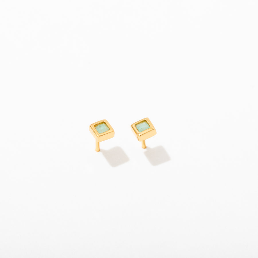 Square Bezel Studs