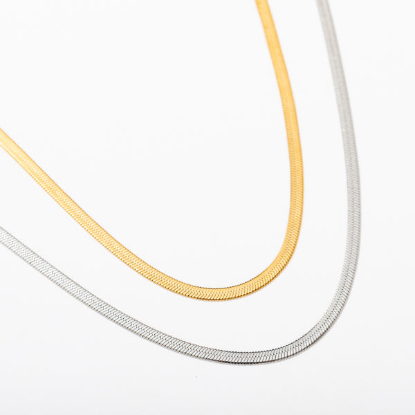 Herringbone Necklace | Waterproof Chain | Larissa Loden