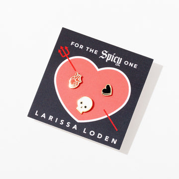 Spicy Heart Studs Set