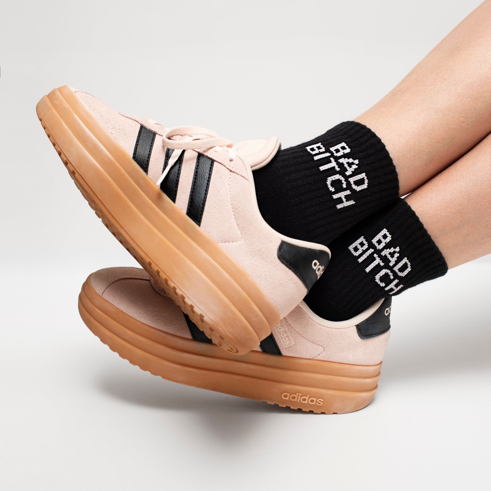 Bad Bitch Socks | Cotton Blend Quarter Crew Socks | Larissa Loden
