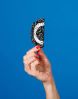 Black and White Rainbow Hair Claw