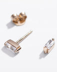 CZ Baguette Studs