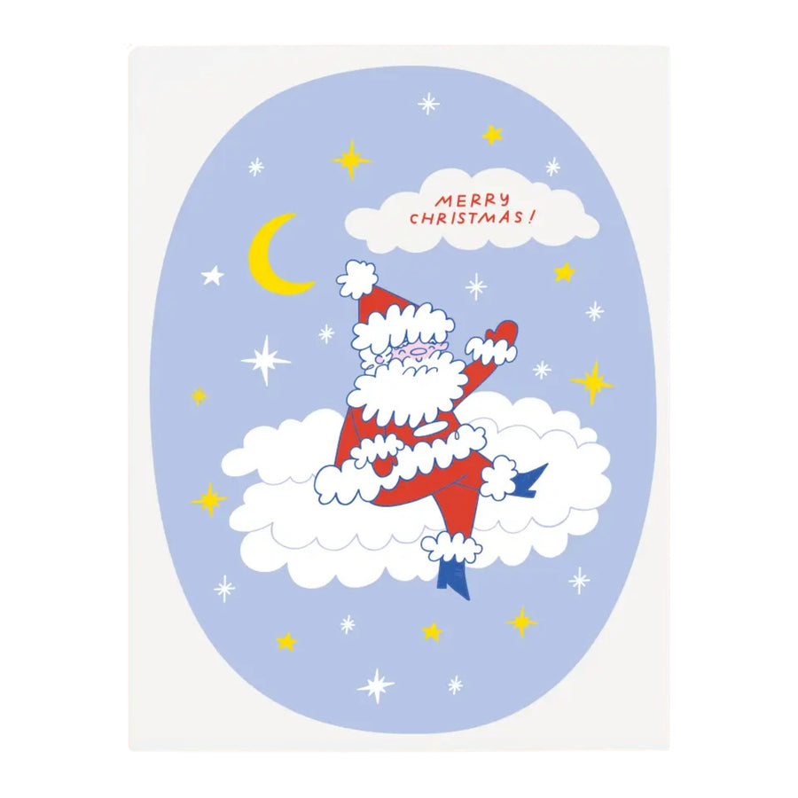 Cloud Santa Christmas Card