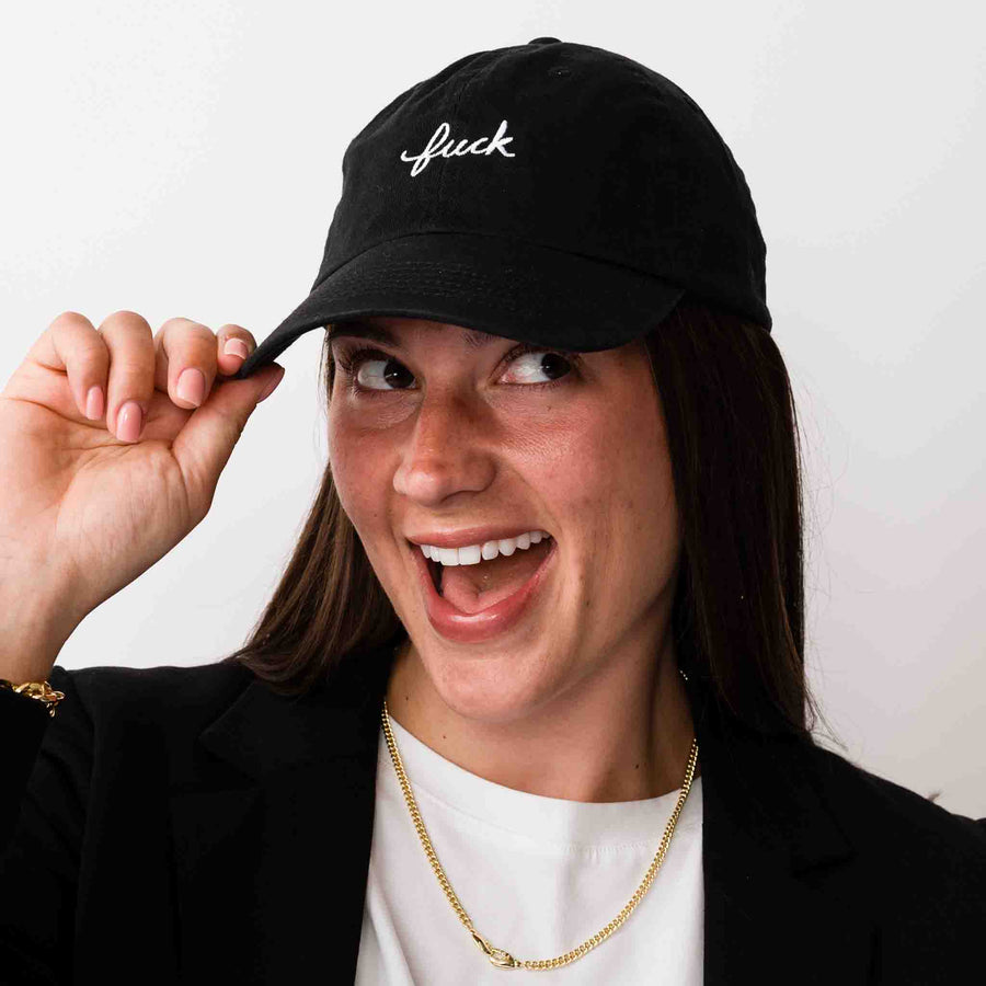 Fuck Script Baseball Hat