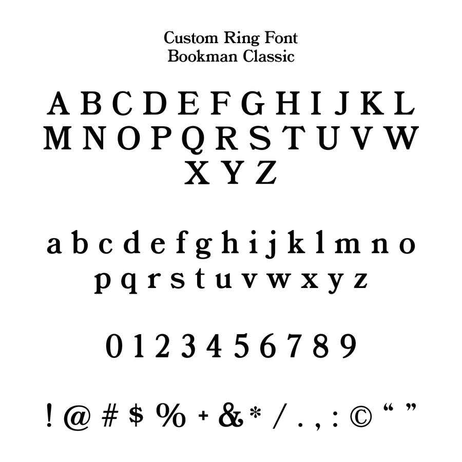 Engraved Letter Ring - Custom Phrase