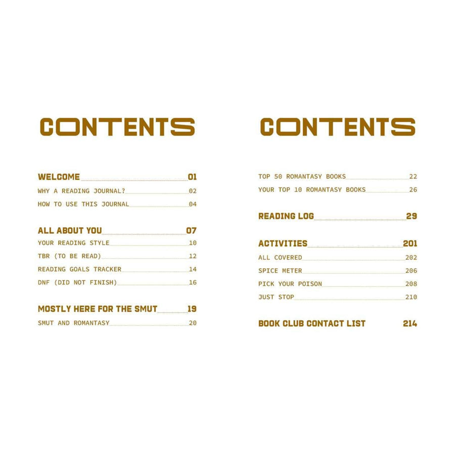 Smut Reading Journal