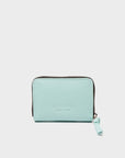 Eggshell Blue Studded Small Zip Around Wallet