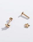 Faceted Star Flat Back Studs