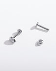 Faceted Teardrop Flat Back Studs