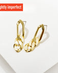 Slightly Imperfect Chain Post Earrings