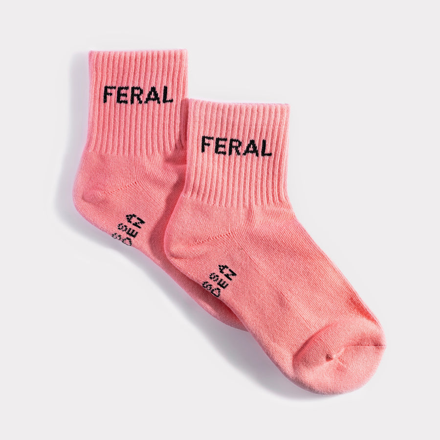 Feral Quarter Crew Socks | Cotton Blend Quarter Crew Socks