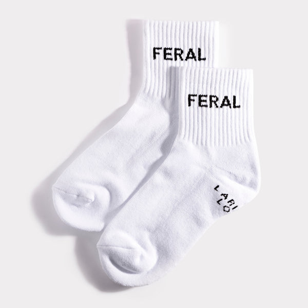 Feral Quarter Crew Socks | Cotton Blend Quarter Crew Socks